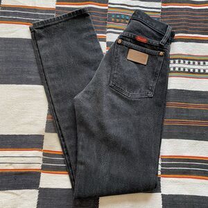 Y2K Wrangler Womens Charcoal Denim Jeans. Western Wear. Boho. Size 23/33. Cotton